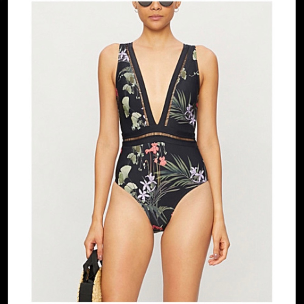 NWT Ted Baker Gessie Highland Plunge One Piece Swimsuit - Picture 5 of 16